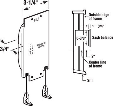 12-LB WOOD WINDOW SASH BALANCE