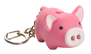 KEY RING LED PIG PINK