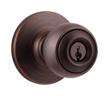 Kwikset Polo Venetian Bronze Entry Knobs ANSI/BHMA Grade 3 1-3/4 in.