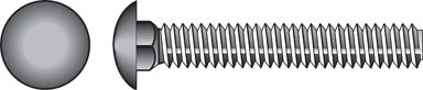 BOLT CARRIAGE 1/4X1" SS