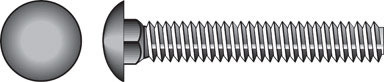 BOLT CARRIAGE 1/4X3"SS