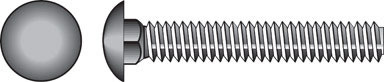 BOLT CARRIAG1/4X3-1/2"SS