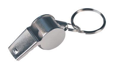 Hillman Metal/Plastic Silver Whistle Key Chain