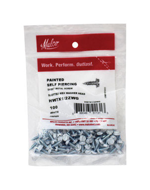 SHEET METAL SCREWS WHITE