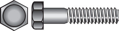 BOLT 5/16HEX5" SS