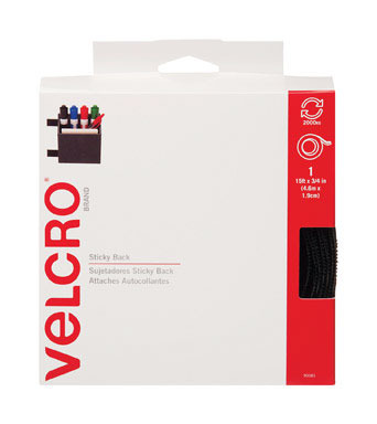 VELCRO 3/4 HOOK & LOOP BLACK BOX