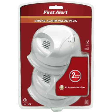 Fa Fire Smoke Alarm 9v 2pk
