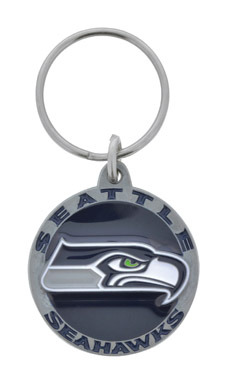 Hillman Seattle Seahawks Metal Silver Decorative Key Chain