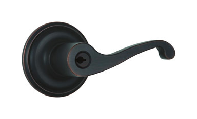 Brinks Push Pull Rotate Glenshaw Oil Rubbed Bronze Entry Lever ANSI Grade 2 KW1 1.75 in.