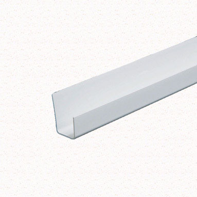 1/2"X8' WHITE VINYL J-TRIM BEAD