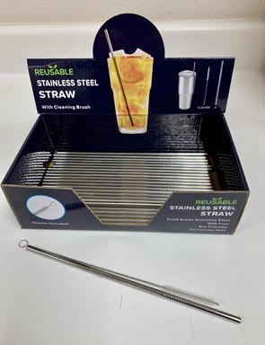 Straw Reusable Ss 9"