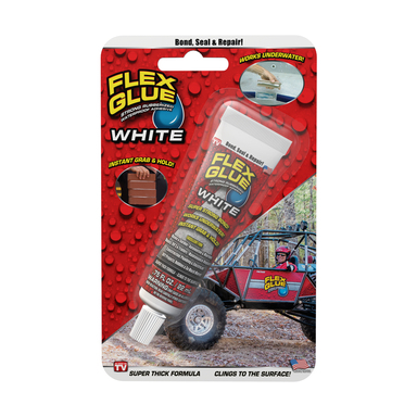FLEX SEAL Family of Products FLEX GLUE MINI White Rubberized Waterproof Adhesive 0.75 oz