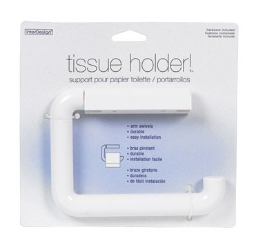 iDesign White ABS Plastic Toilet Paper Holder