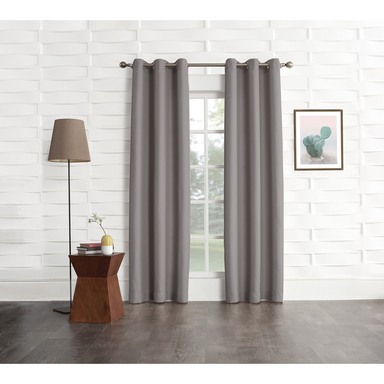 No918 Webster Gray Curtains 80 in. W
