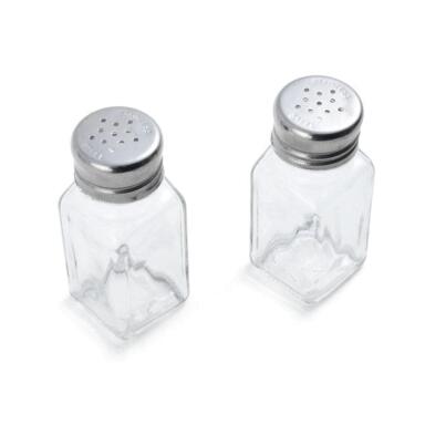 Glass/SS Salt & Pepper Shakers