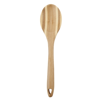12" Beige Bamboo Spoon