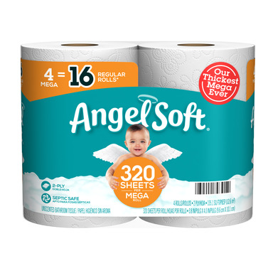 TOILET PAPER ANGEL SOFT 4ROLL