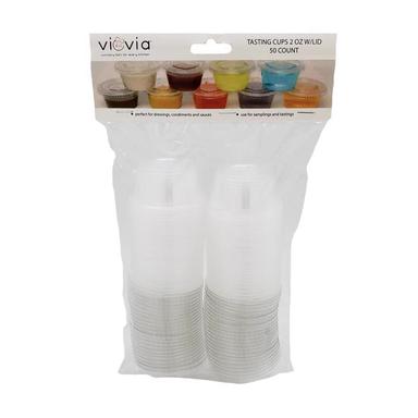 50PK Clear Poly Tasting Cups