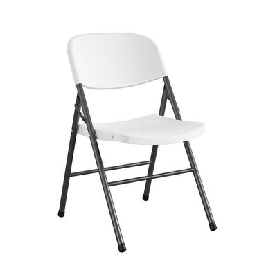 FOLD CHAIR BLK/WHT 300LB