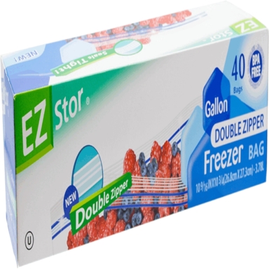 BAGS ZIP FREEZER GL 40PK