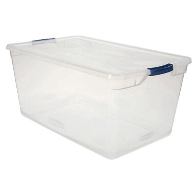 STORAGE TOTE CLEAR 95QT