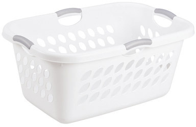 LAUNDRY BASKET 2BU WHITE