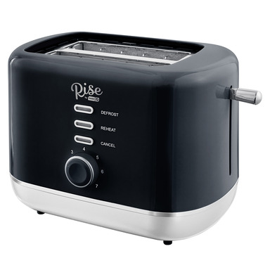 TOASTER GLS BLACK 2 SLOT