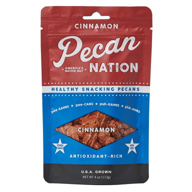 PECANS CINNAMON POCH 4OZ