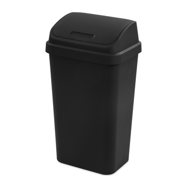 WASTEBASKET BLK 13 GAL