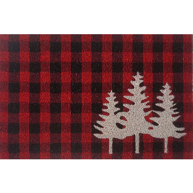 Ns Door Mat Pine Trees