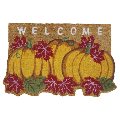 Ns Door Mat Harvest Pumpkins