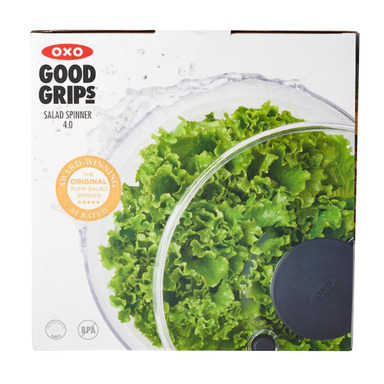 OXO Good Grips 10-1/2 in. W X 10-1/2 in. L White/Clear Plastic Salad Spinner