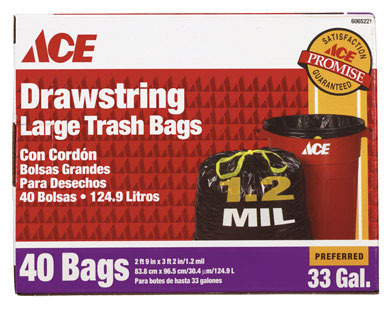 BAG TRASH33GAL.40CT.DRAW