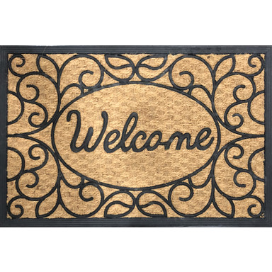 DOOR MAT BLK/BRN 24X36"