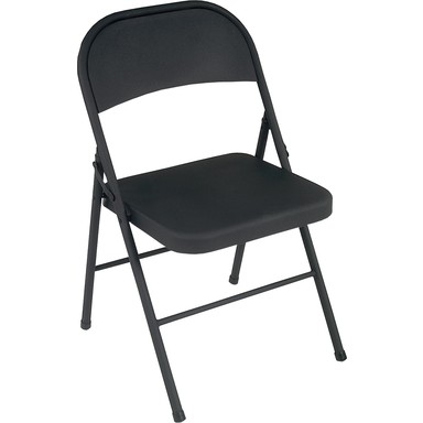 FOLDING CHAIR STEEL BLK