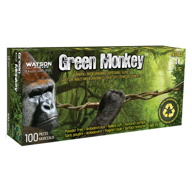 L Green Monkey Disposable Gloves