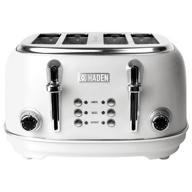 SS White 4 Slot Toaster