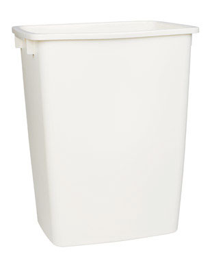 Rubbermaid 9 gal Bisque Plastic Open Top Trash Can