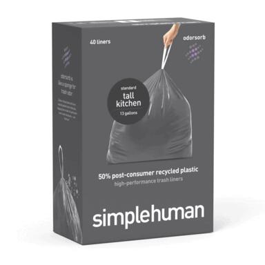TALL KITCHN BGS BLK 40PK