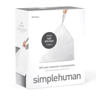 SH TALL KITCHN BGS WHT 50PK