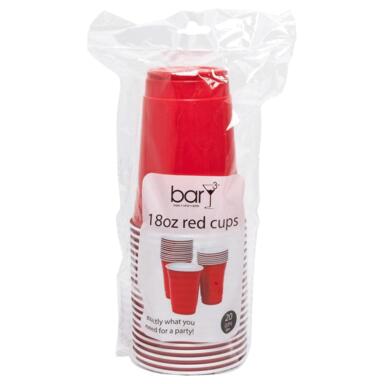 Blueoco Cup Plastc 18oz Red 20ct