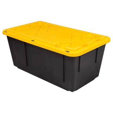Storage Tote 40gl Blk/ylw