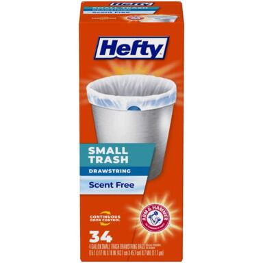 Hefty 34PK 4GAL Trash Bags
