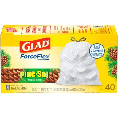 Glad 40PK 13 gal Trash Bags