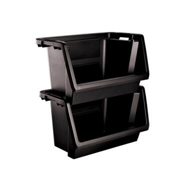 Stackable Black Storage Bin