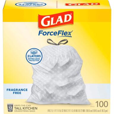 13gal Kitchen Trash Bags 100pk