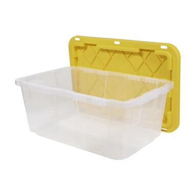17GL CLEAR YELLOW STACKABLE TOTE
