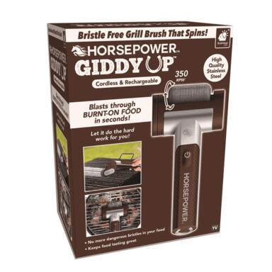 GRILL BRUSH SS BRWN/SLV