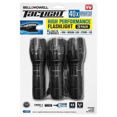 3PK LED Tactical Flashlight