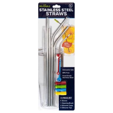 DRNK STRAWS SS 11PC